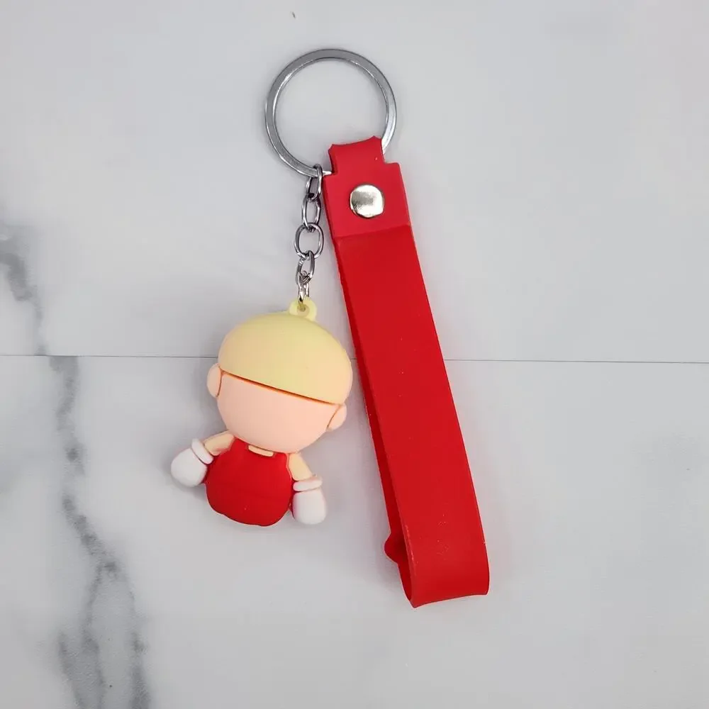**NEW** Mario! Super Mario 3D Figure Keychain & Strap Bag Charm PVC/Silicone Red